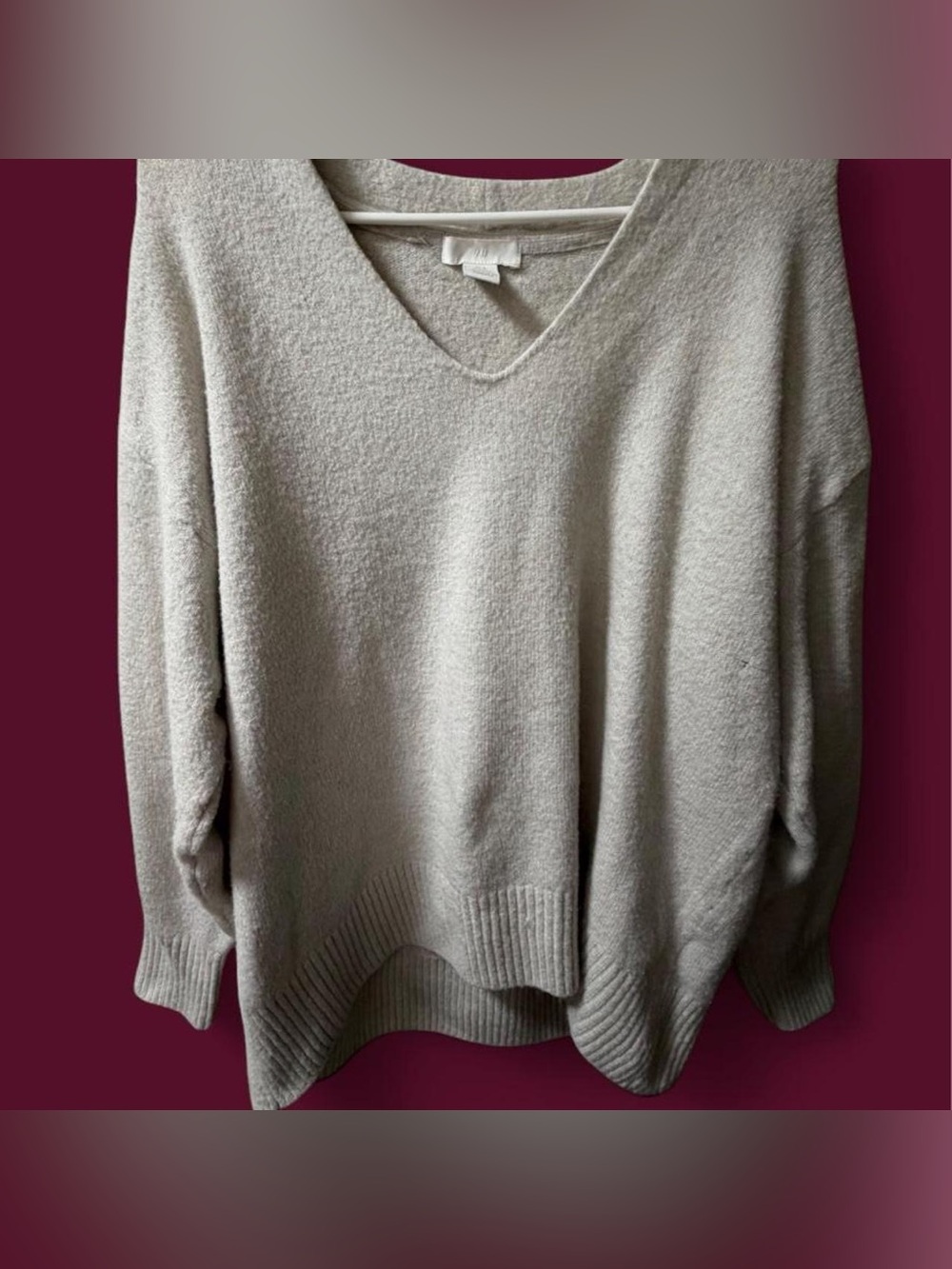 H&M White Sweater Top
